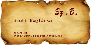 Szuhi Boglárka névjegykártya